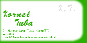 kornel tuba business card